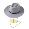 Федора - фетровая шерстяная шляпка №54 светло-серая--2