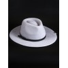 Федора - фетровая шерстяная шляпка №54 светло-серая--3