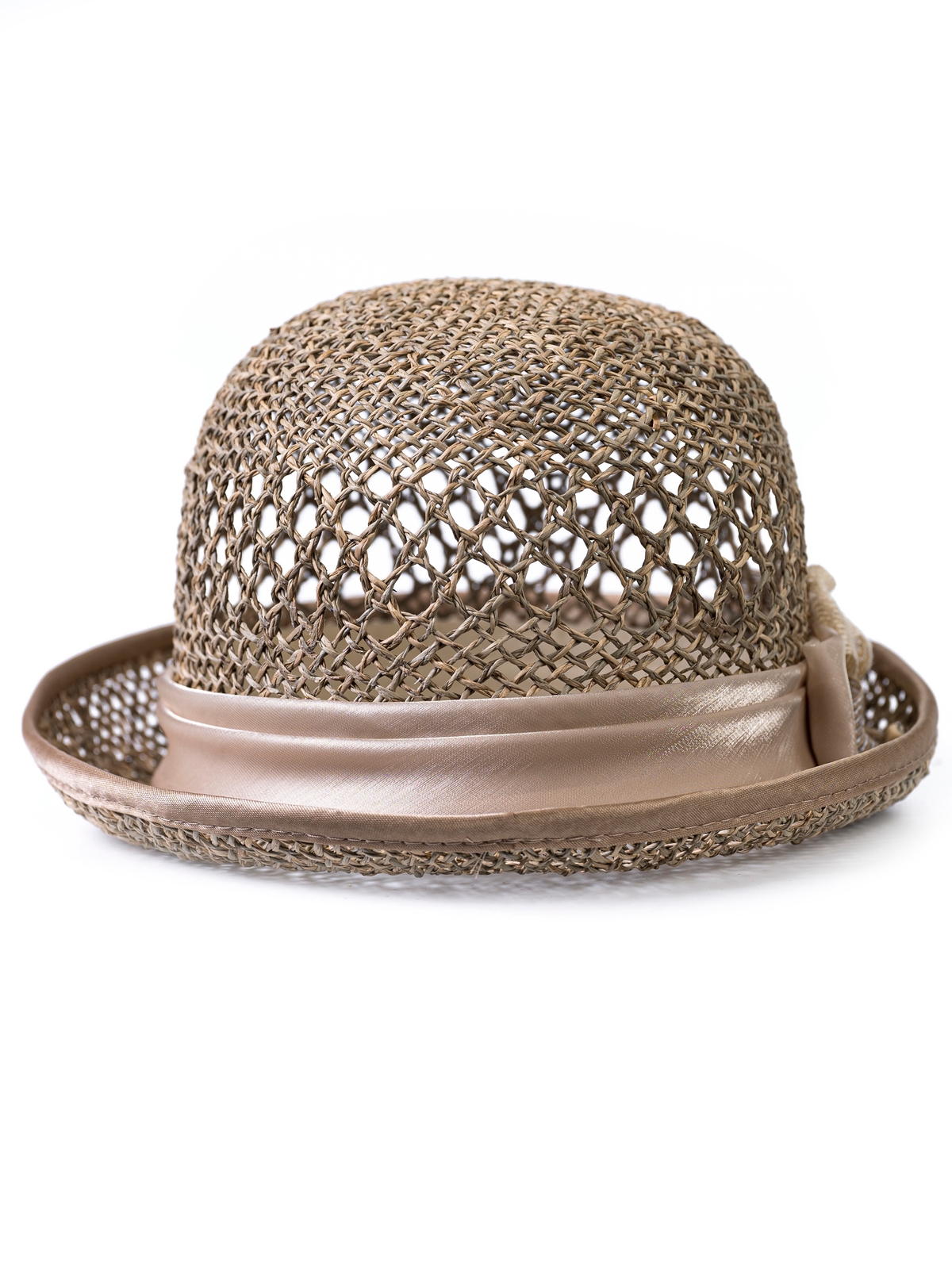 Соломенная шляпка № 20 с ажурным плетением по тулии--2