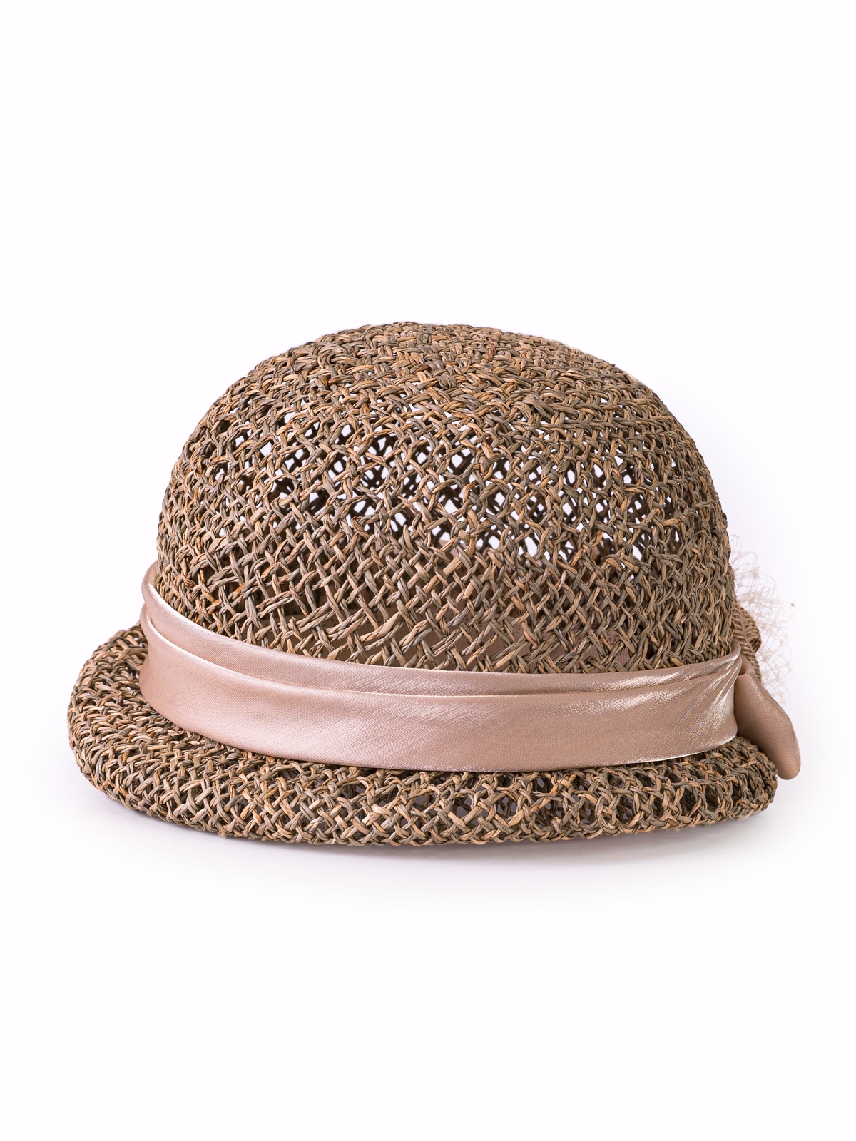 Соломенная шляпка № 320 с ажурным плетением --5