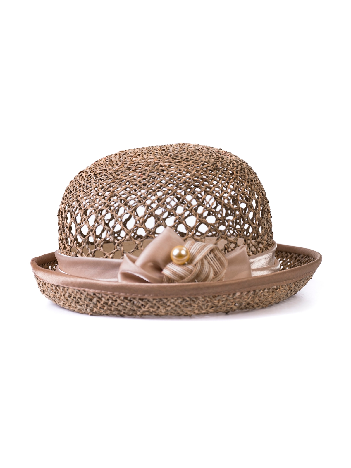 Соломенная шляпка № 40 с ажуром по тулии--2