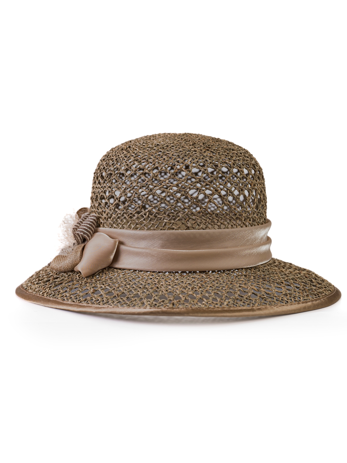Соломенная шляпка 7 с ажуром по полю и тулии--1