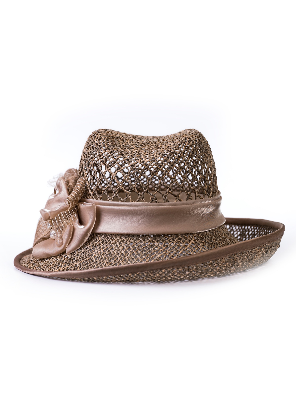 Соломенная шляпка 75 с ажуром по тулии --2