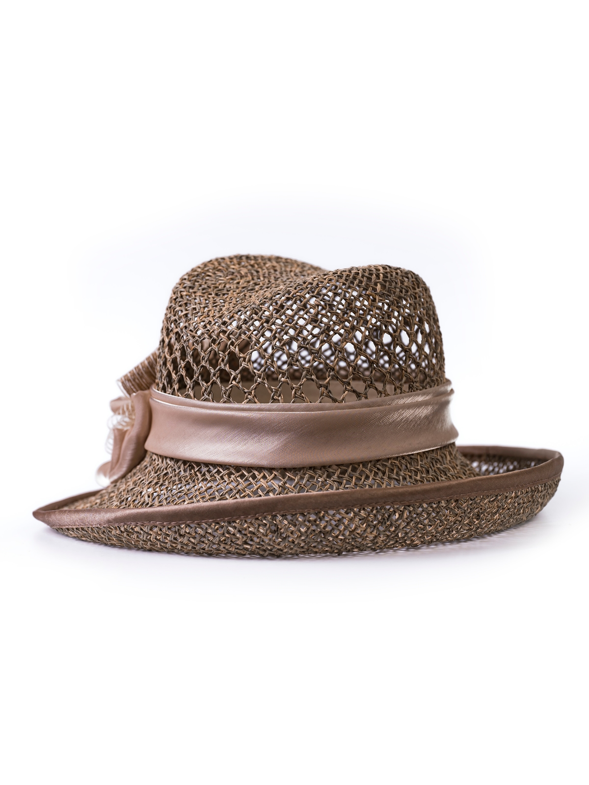 Соломенная шляпка 75 с ажуром по тулии --3