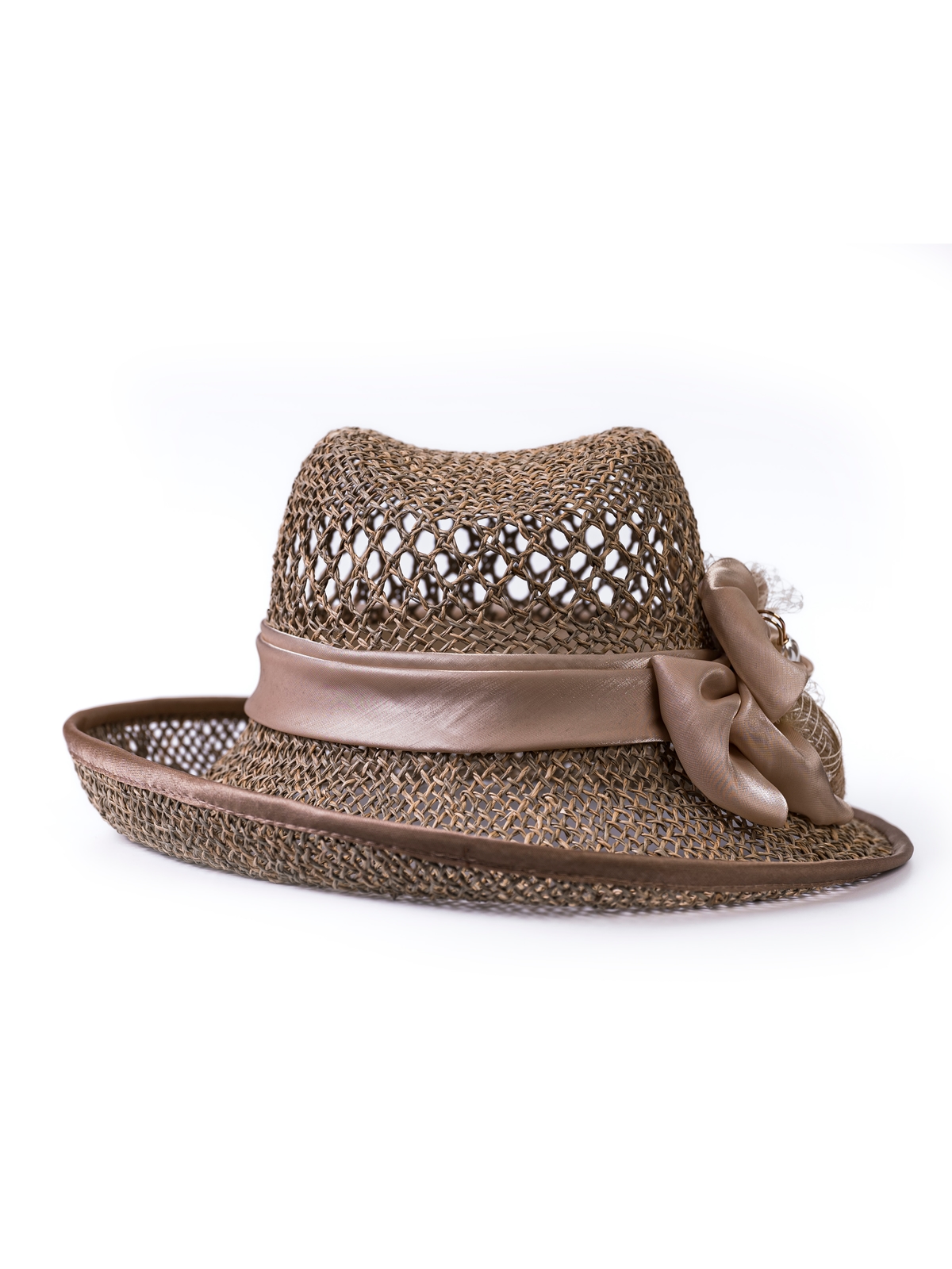 Соломенная шляпка 75 с ажуром по тулии --5