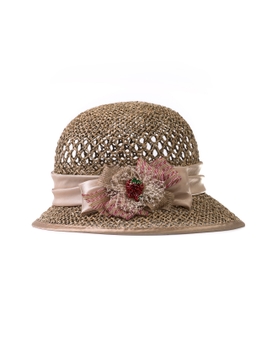 Соломенная шляпка 86 с ажуром по тулии